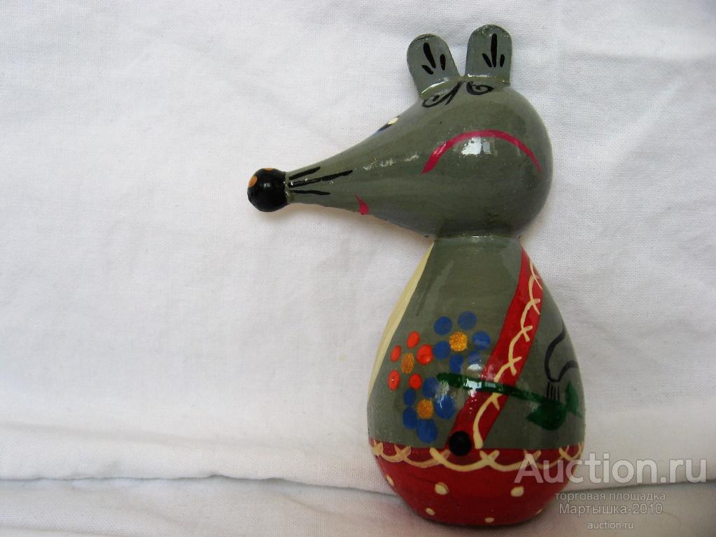 Мышь деревянная. С магнитом. Остатки магазина.