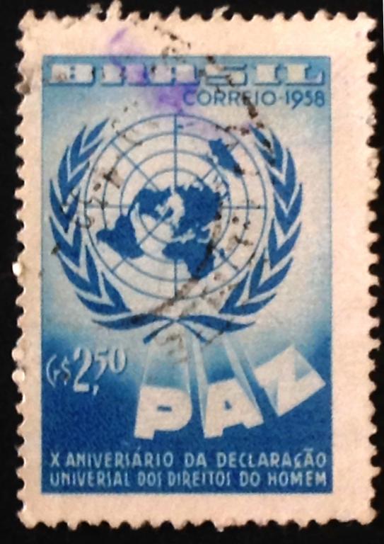 Бразилия 1958 г. 10 лет Декларации прав человека. ООН. Mi: BR 951.