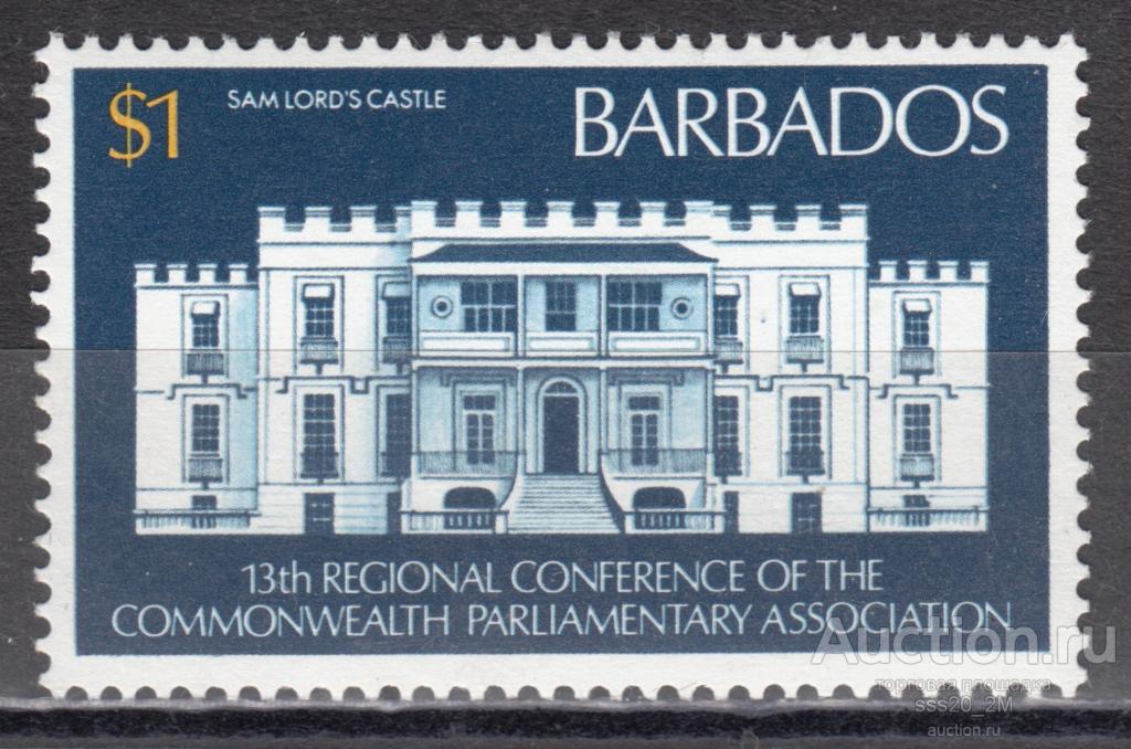 Барбадос 1977 замок Сэма Лорда Mi429 MNH