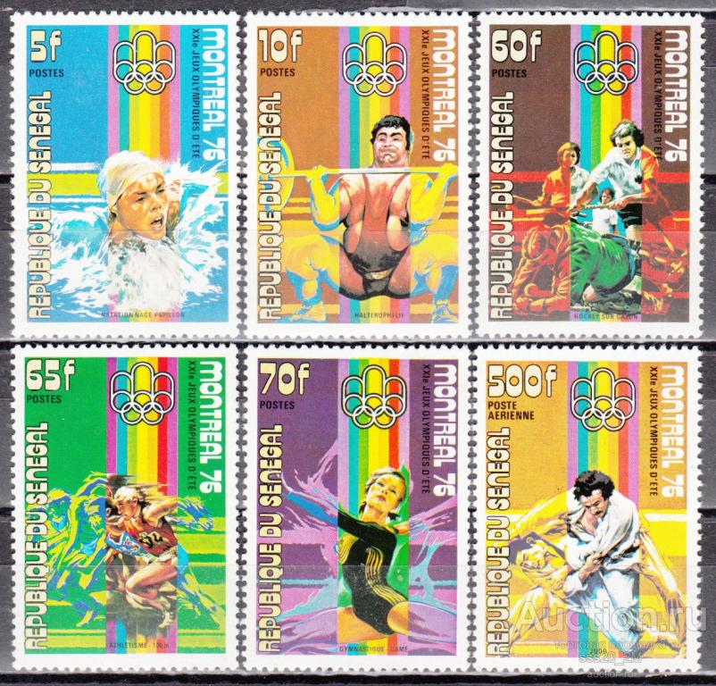 Сенегал 1976 олимпиада Монреаль'76 Mi606-611 MNH