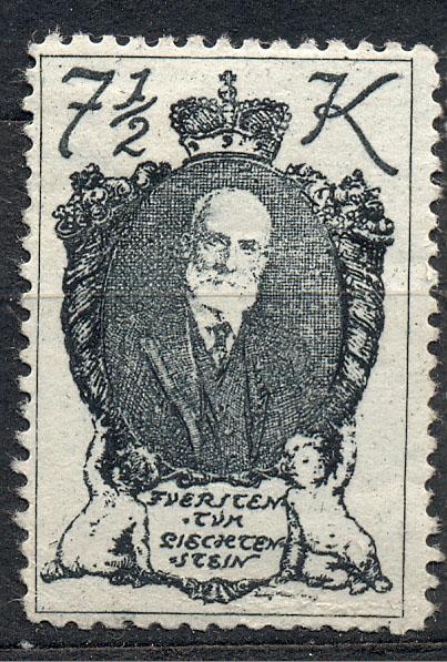 Лихтенштейн  1920 г. стандарт чистая (наклейка)* КЦ - 4 ЕВРО (Михель)