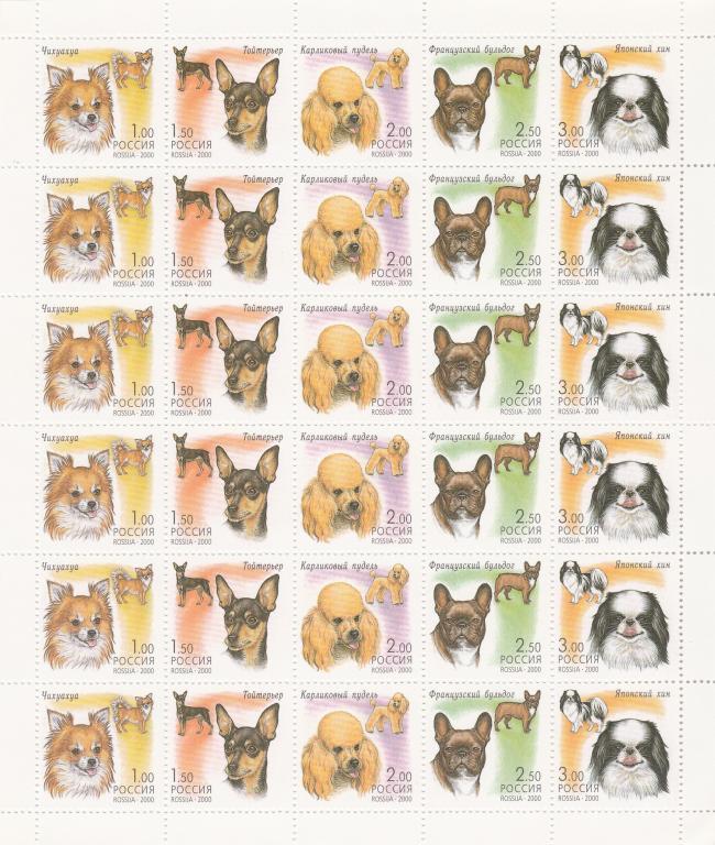 Россия 2000 год. Номер по кат.Загорского Л 605/9. Состояние MNH.