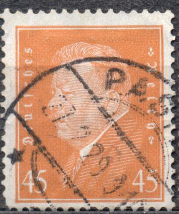 Германия (Веймар) 1928 г. стандарт  марка № 419 Эбер (президент) гашеная