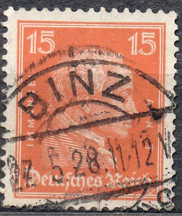 Германия (Веймар) 1927 г.  марка № 391 Кант (философ)гашеная