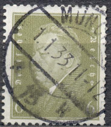 Германия (Веймар) 1932 г. стандарт  марка № 465 Эбер (президент) гашеная