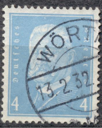 Германия (Веймар) 1931 г.  марка № 454 Гинденбург гашеная