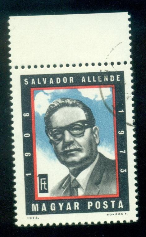 Венгрия 1974 г., Сальвадор Альенде, президент Чили , Mi# 2939