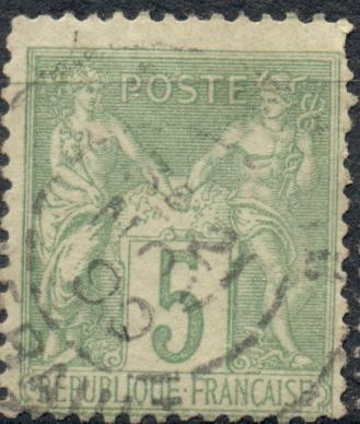 Франция 1898 г.  марка № 84-2 гашеная КЦ 0,6 ЕВРО