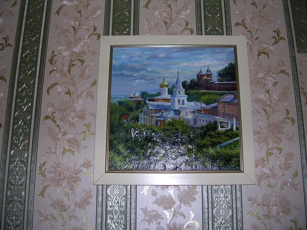 Картина маслом "Новгородский Кремль", очень красивая, худ. Думаков