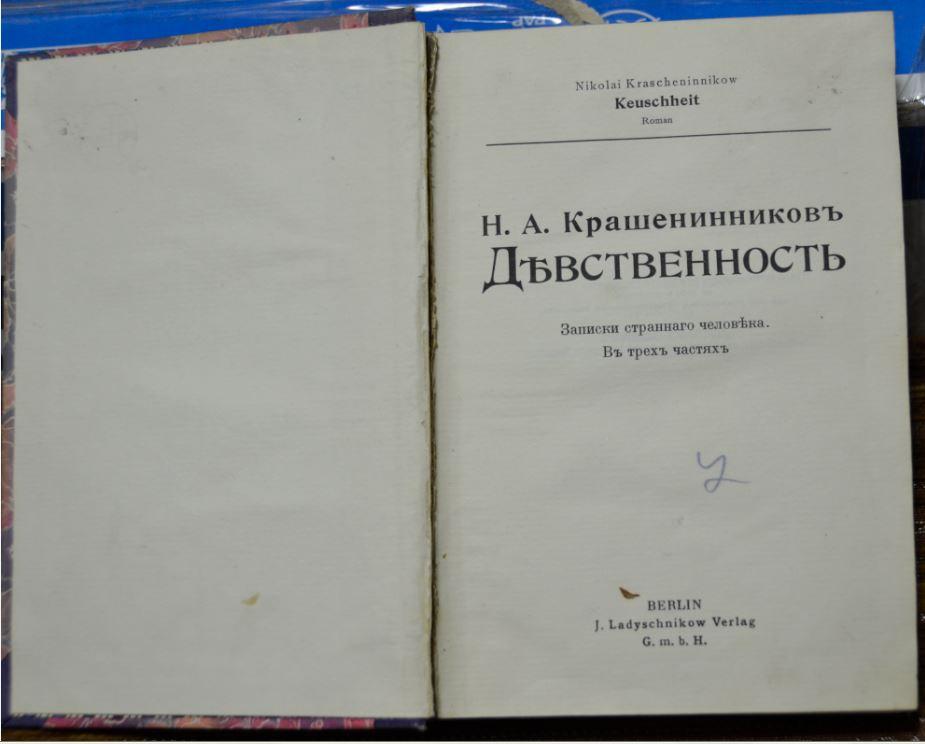 Крашенинников Н. А. Девственность. Записки странного человека
