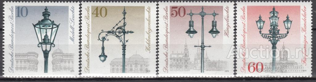 Западный Берлин 1979 уличные фонари M603-606 MNH