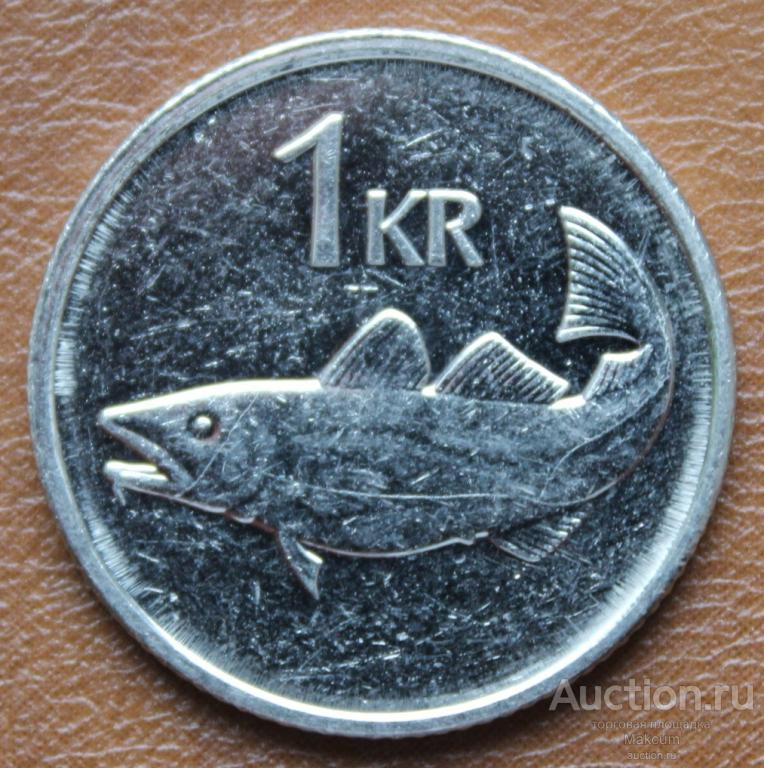 Исландия 1 крона . 2011 г .