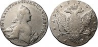 1 рубль 1772 СПБ-ЯЧ-Т.I, XF, Биткин # 212
