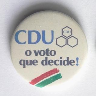 Значок закатной / CDU o voto decide!