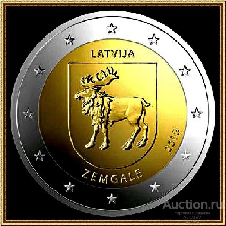2 евро 2018 год. Исторические области Латвии - Земгале UNC