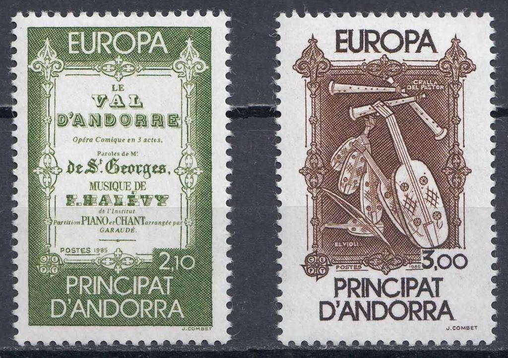 Андорра, 1985, Музыкальные инструменты, Опера, Афиша, п/с
