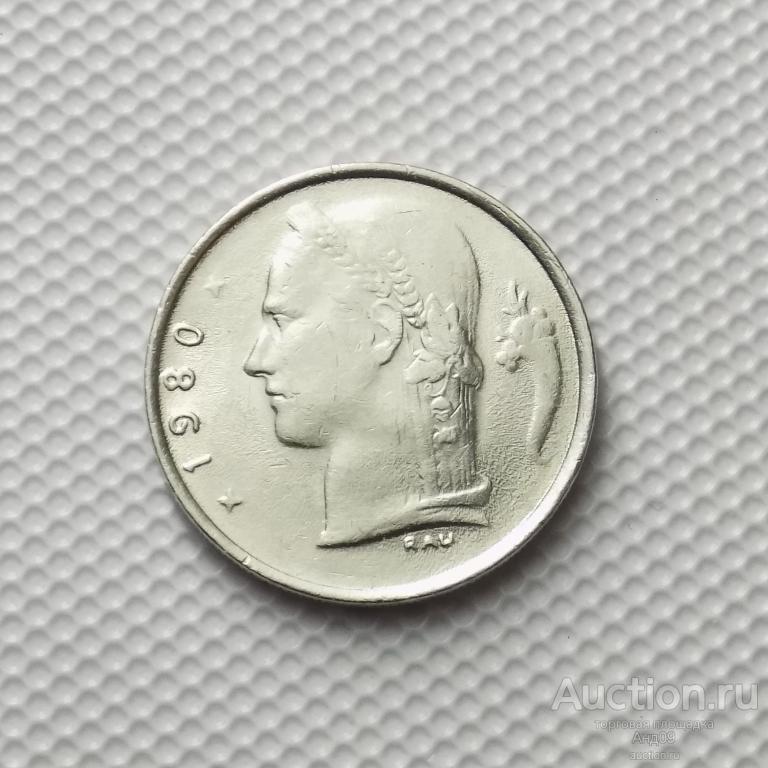 Бельгия 1 франк 1980 года UE (м1922)