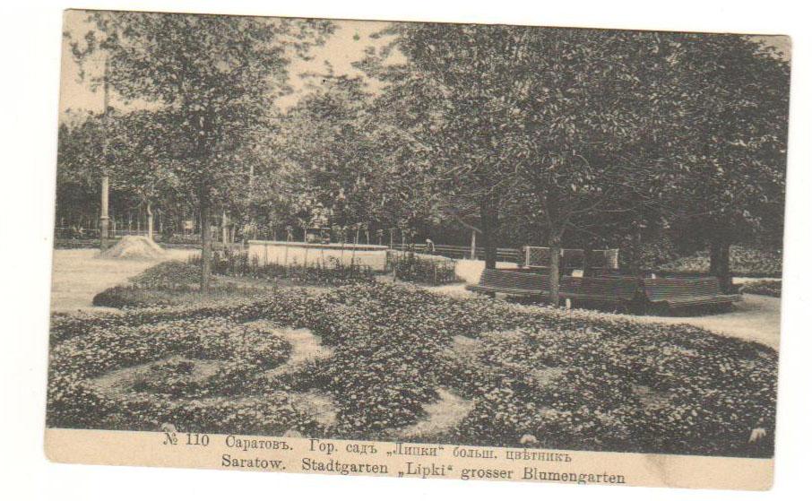 Саратов. Городской сад `Липки`, большой цветник.