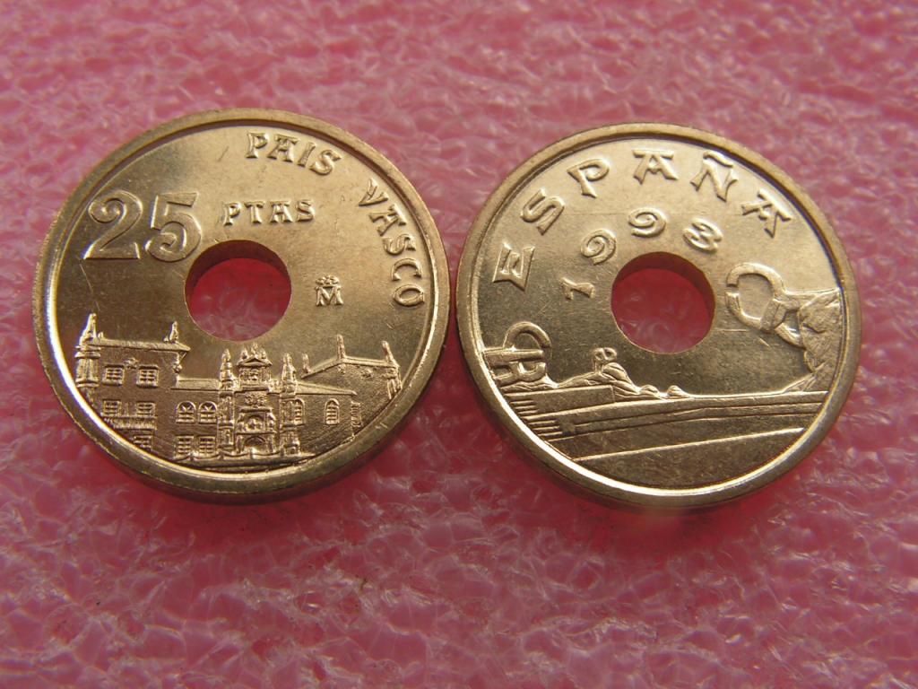 Испания 25 песет 1993 страна Басков unc