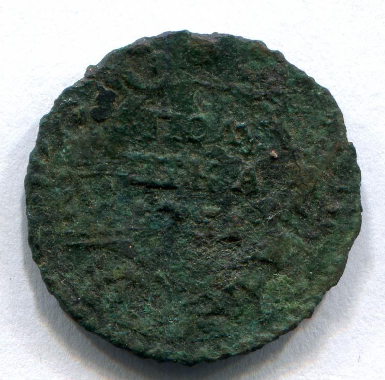 полушка 1731 перечекан из крестовой копейки