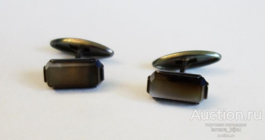 ЗАПОНКИ СЕРЕБРО 875 НАТУРАЛЬНЫЙ КАМЕНЬ