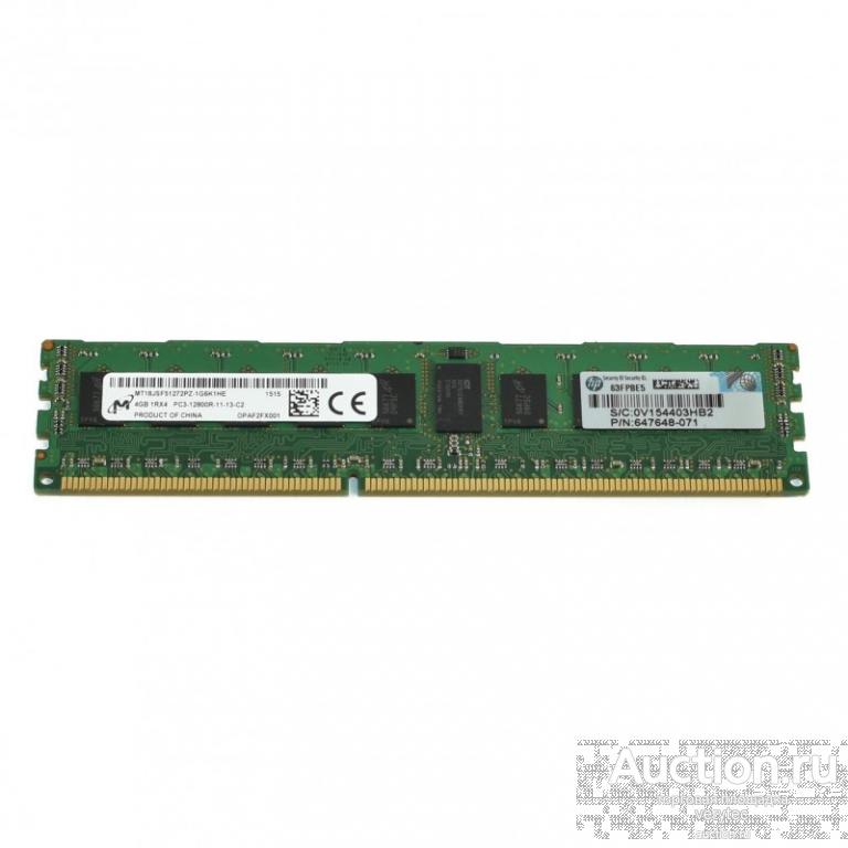 Оперативная память HP 664689-001 4GB (1X4GB) 1RX4 PC3-12800R Reg