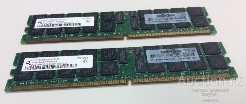 Оперативная память HP 408853-S21 4GB 2R Reg PC2-5300 DDR2 2x2GB Kit