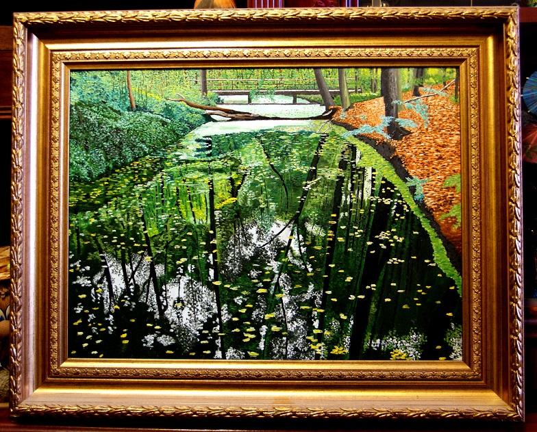 Картина маслом "Пруд" 300х400 автор Руднев 