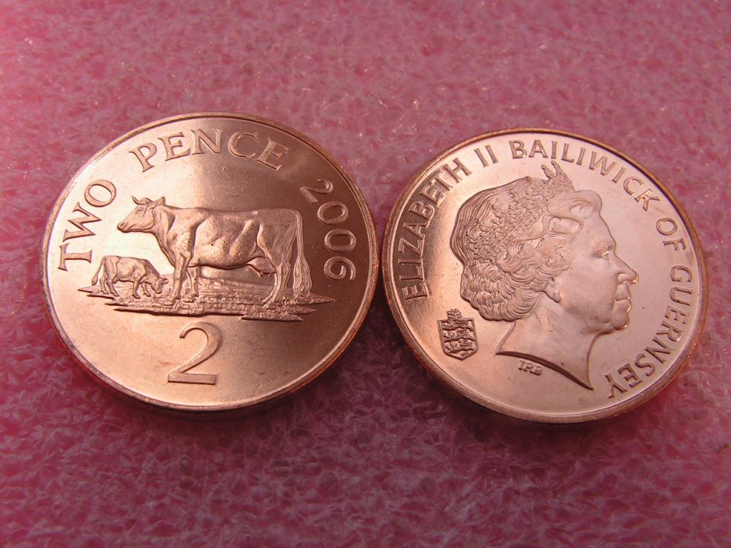 Гернси 2 пенса 2006 unc