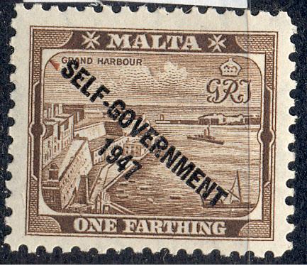 Мальта стандарт надпечатка 1947 г.  негашеный**