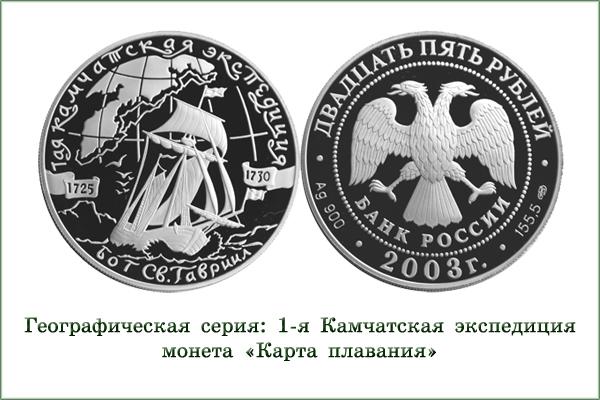 Укажите фамилию одного любого руководителя экспедиции которой посвящено изображение на монете