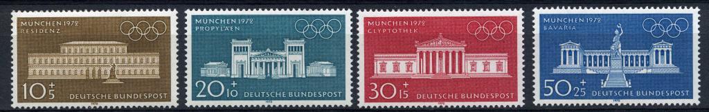 ФРГ. Олимпиада Мюнхен. Серия 4 марки. 1972** 