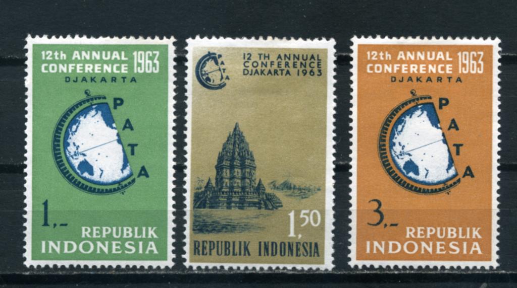 Индонезия. Конференция в Джакарте. 3 марки. 1963.* 