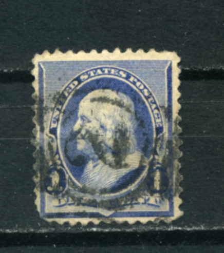 США. Президент Бенджамин Франклин. Стандарт. 1 марка. 1890/93 