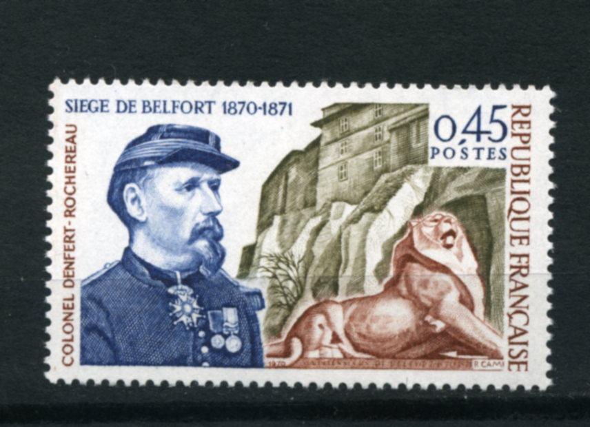 Франция. Полковник Данфер-Рошро. Герой Франко-прусской войны. Серия. 1970**