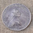1 РУБЛЬ 1762 ГОДА СПБ-НК ПЕТР 3