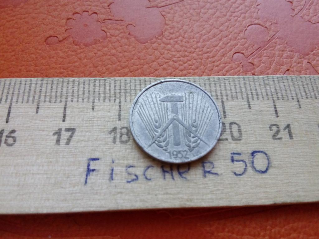 ГДР 1 пфенинг 1952 г. А (№ 586)