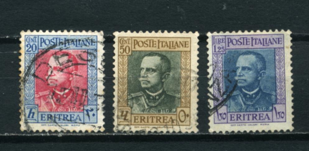 Итальянская Эритрея. Король Виктор Эммануил III. 3 марки. 1931 год.