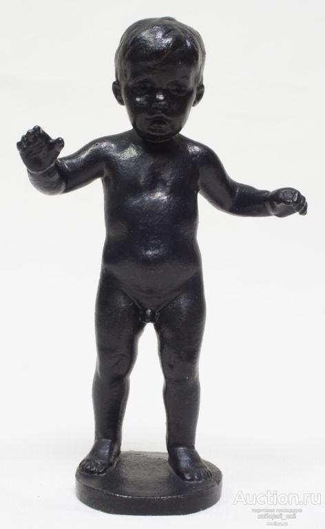Статуэтка Мальчик Малыш, Касли, 2005 г, чугун, высота 12,5 см