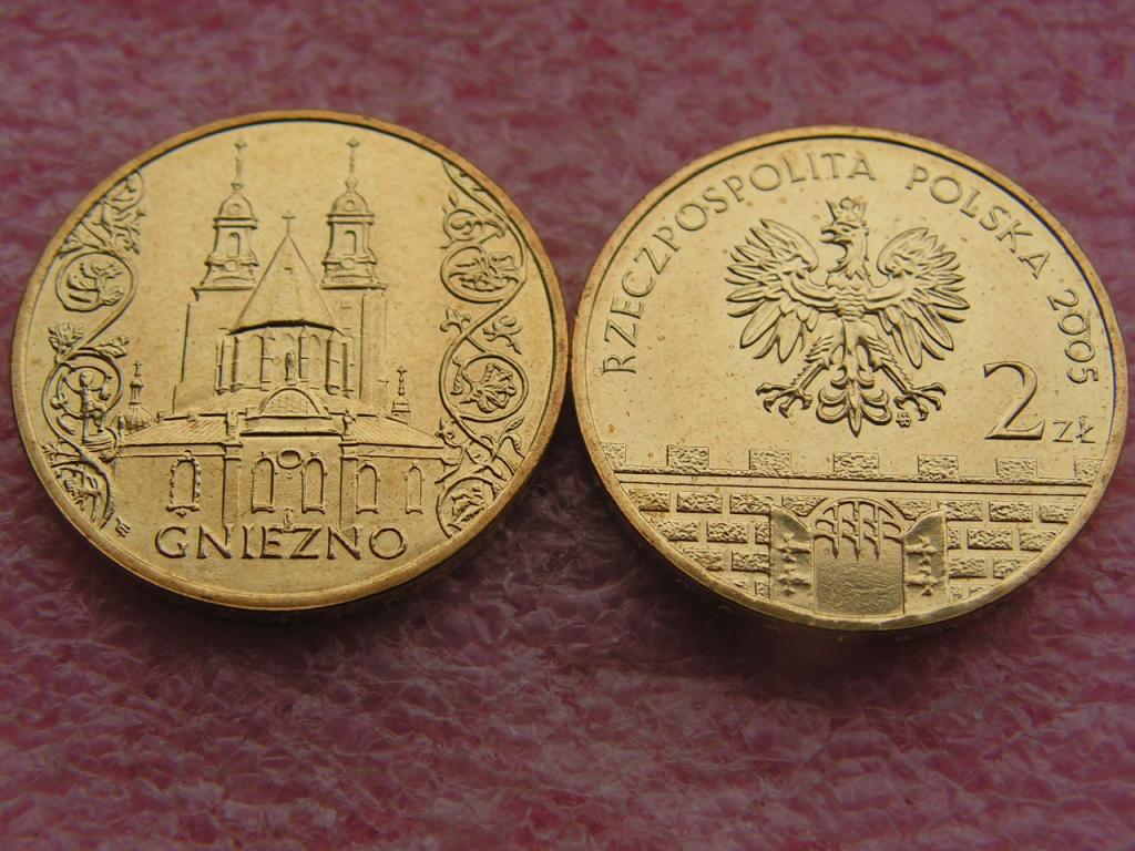 Польша 2 злотых 2005 Гнезно unc