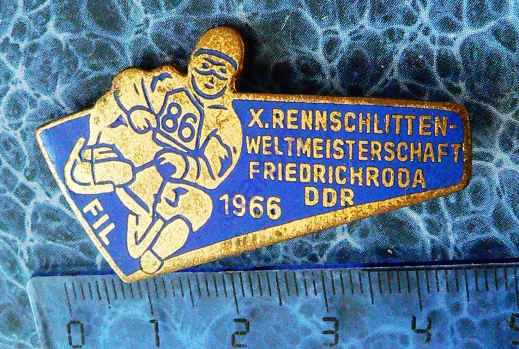 Санный спорт ГДР Германия Кубок чемпионат мира г. Фридрихрода 1966 тм #19 
