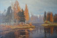 Картина"Осень"холст,масло,Ф.Ризниченко.1914 год.104x142см.