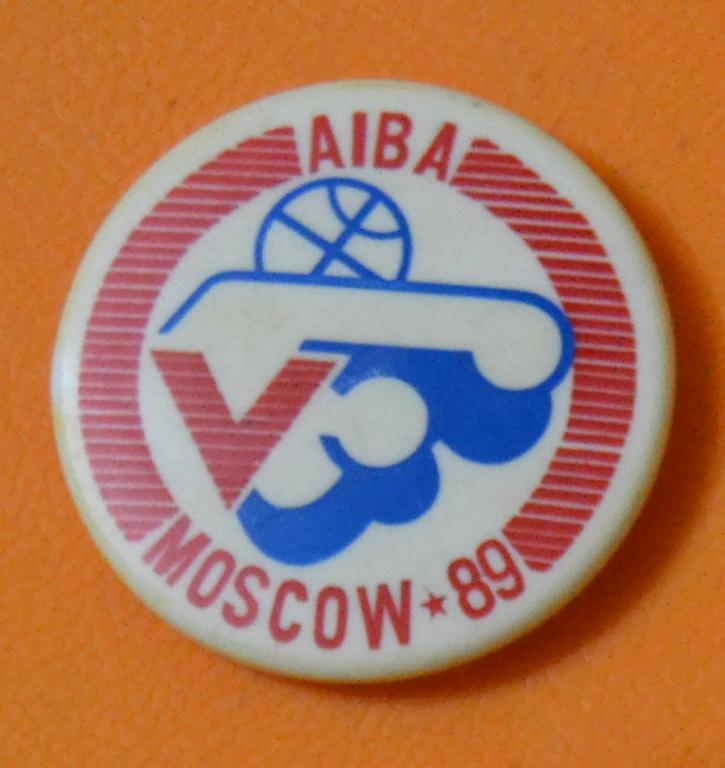 Знак AIBA. . Ассоциация любительского Бокса Чемпионат Мира по Боксу Москва 1989 г
