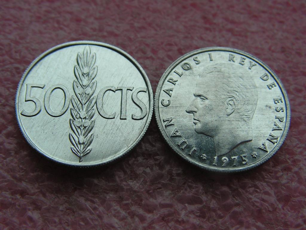 Испания 50 сантимов 1976 / 1975 unc