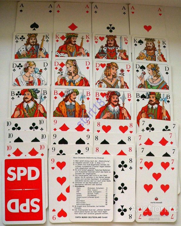Игральные карты SPD Германия 32 карты 
