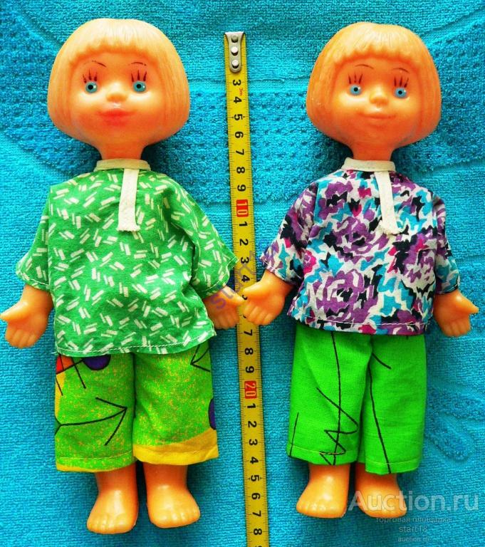 Куклы СССР 2 шт. мальчики h=26 см пластик 