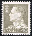Дания DK 393 x ОТТЕНОК PAPER  - King Frederik IX ГАШ см.описание
