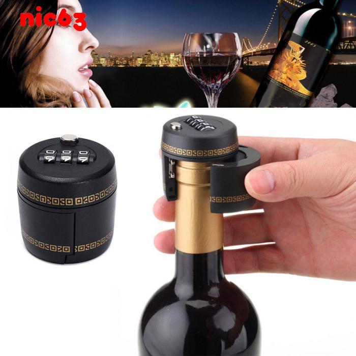 Замок для крышек алкогольных напитков с пин кодом паролем вино шампанское пиво водка 