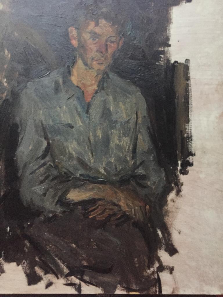 Тегин Д.К. (1914-1988) "Копылов в кузнице. Деревня Кобелиха" (1946)