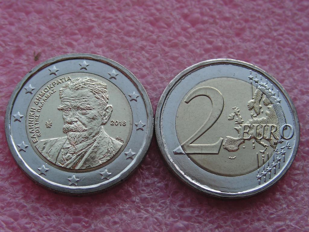 Греция 2 евро 2018 Паламас Костис unc